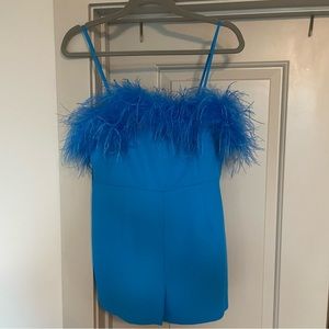 Adorable Nasty Gal romper with feathers!